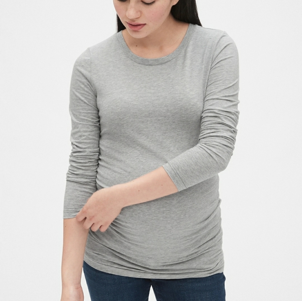 Gray Maternity long sleeve tshirt